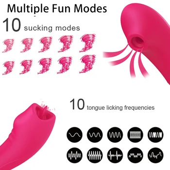 Clit Sucker Dildo Vibrator For Women Bluetooth App Tongue Licking Vibrator Blowjob Clit Stimulator Sucking Vibrator Adult Game 2