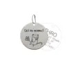 003 Cat Dogs ID Tags Personalized and Custom for Pet Collar Name Funny Painting Engraved on Both Sides 1
