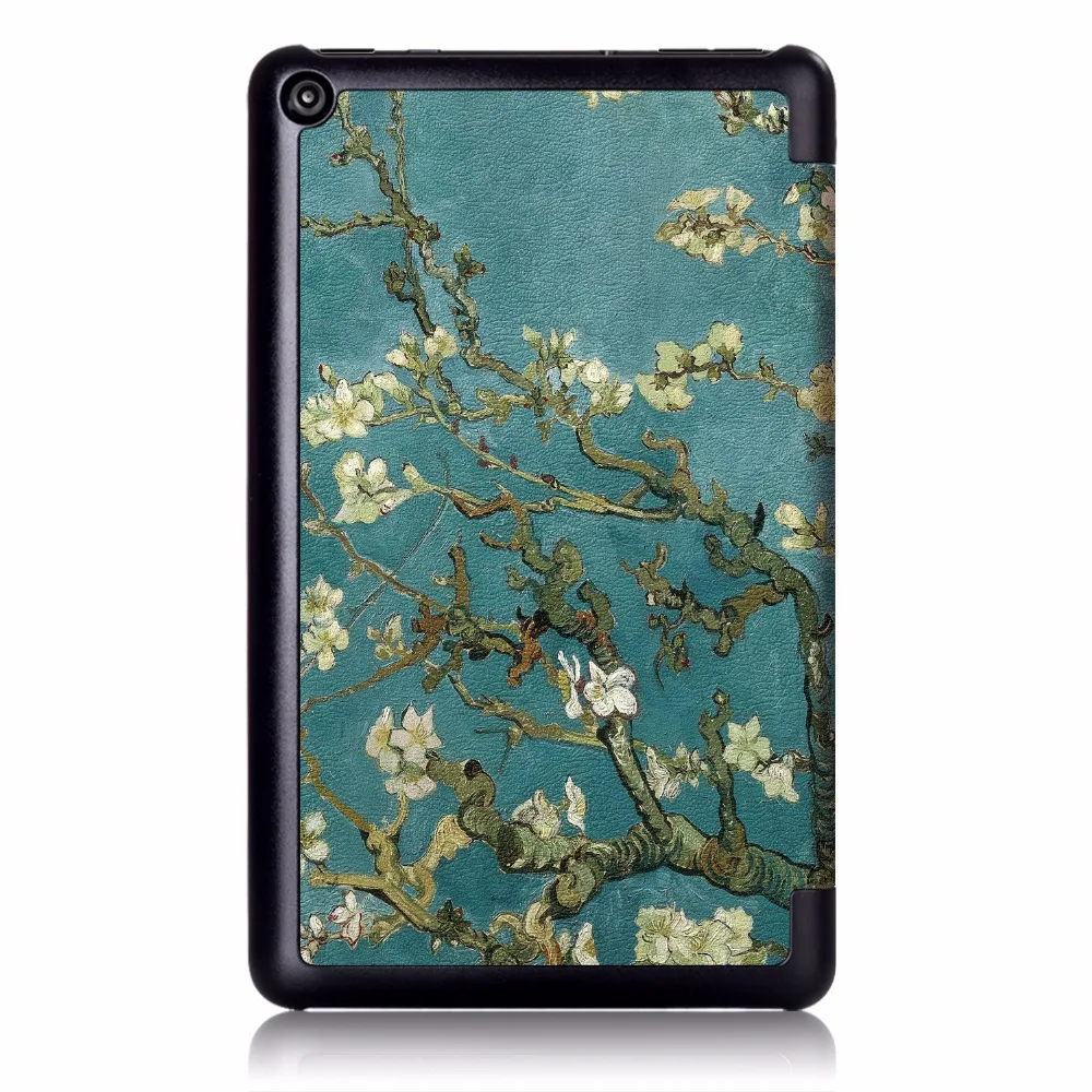 Чехол для Amazon New Fire 7 чехол с принтом PU кожаный чехол-подставка для Amazon Fire 7 9th generation чехол Funda+ стилус