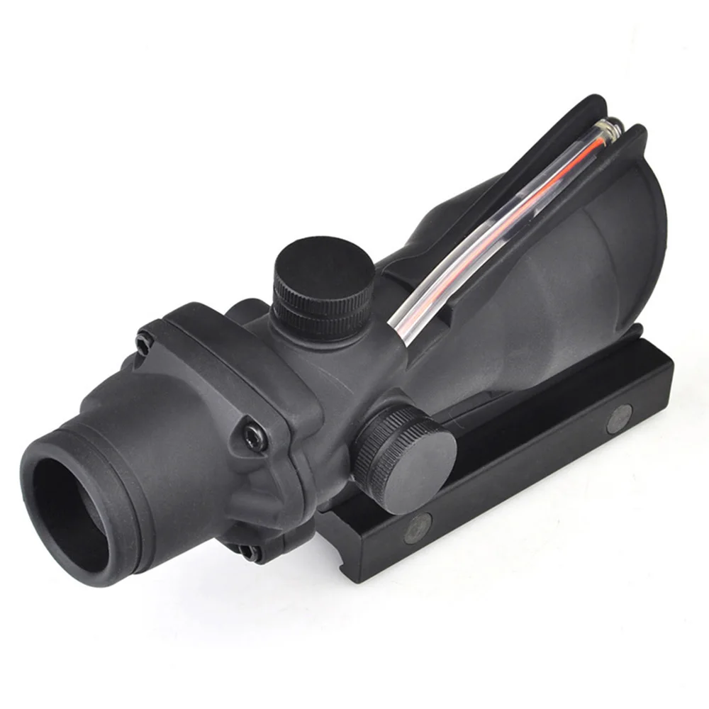 WADSN Охотничий Прицел ACOG 1X32C зеленый красный точечный прицел из настоящего волокна Тактический прицел с источником освещения волокно