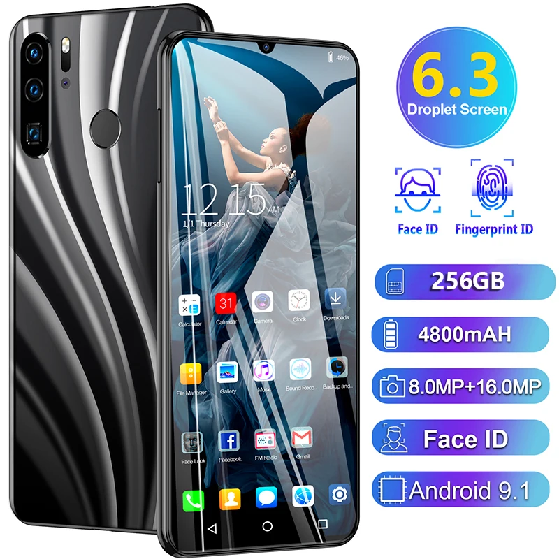 P40PRO 6.3 inch fingerprint full-screen Android