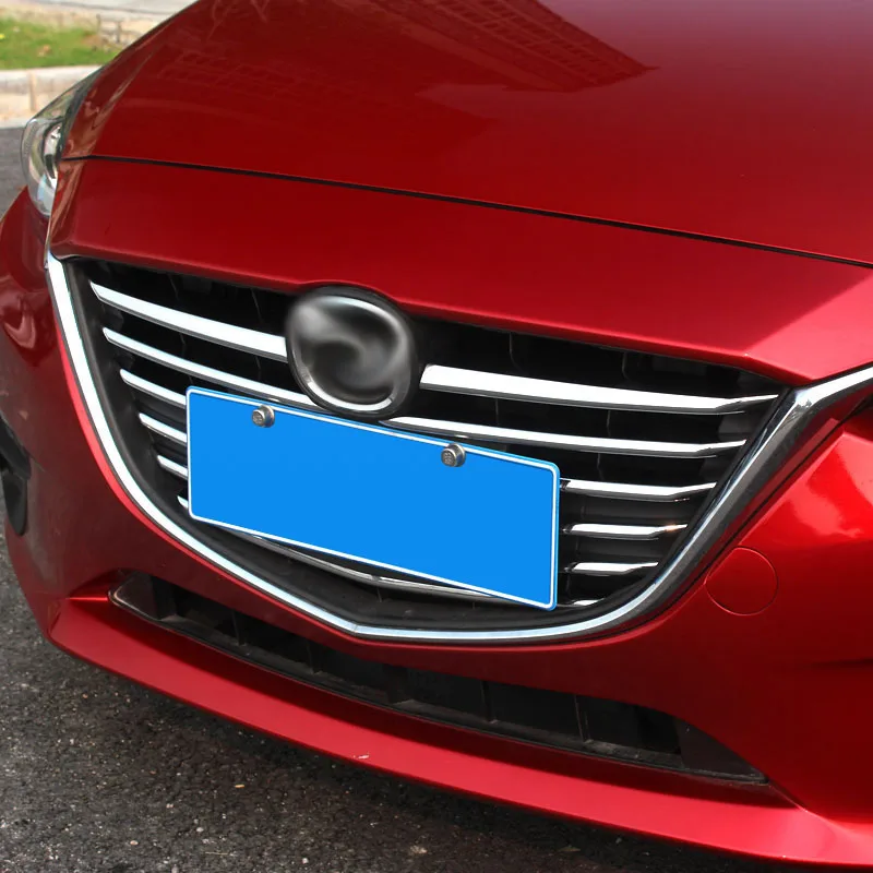 11 шт. для Mazda 3 Axela ABS Хром Передняя Центральная решетка крышки планки полоски автомобиля аксессуары для укладки