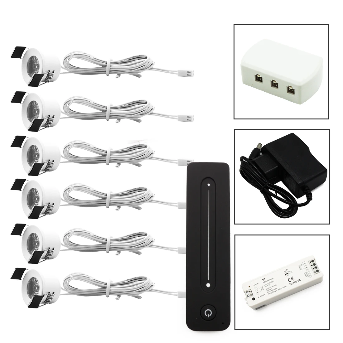 White X6 One Way Светодиодный IARY 12V Мини светодиодный прожектор светодиодный светильник с регулируемой яркостью, 24 ламп четыре Управление памяти пульт дистанционного управления может быть установлен драйвер 6/12 Настенные светильники один Управление; - Испускаемый цвет: White X6 One Way