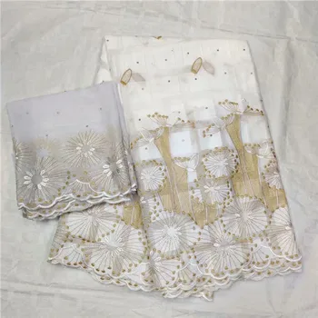 

Latest embroidery African cotton lace fabric and 2y Swiss voile lace cloth for dress OCV18(5y+2y