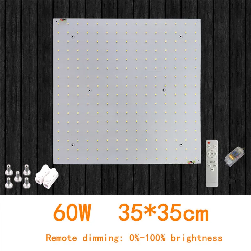 60W Remote Dimming Горячая 5 Вт-80 Вт Светодиодный светильник SMD2835 поверхностного монтажа светодиодный светильник алюминиевая доска теплый белый Природа белый светильник AC185-265V - Цвет корпуса: 60W Remote Dimming