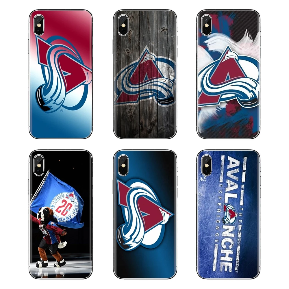 Soft TPU Phone Case For Samsung Galaxy S3 S4 S5 Mini S6 S7 Edge S8 S9 S10 Plus Note 3 4 5 8 9 Sport Colorado Avalanche Logo Fans |