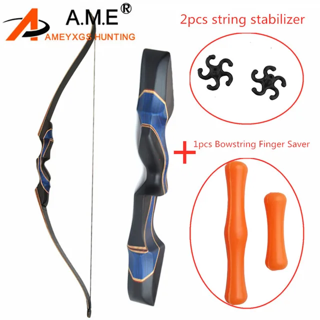 US $77.40 Archery 50lbs Recurve Arrow Hunting Longbow Blue Wooden Riser Practice Target
