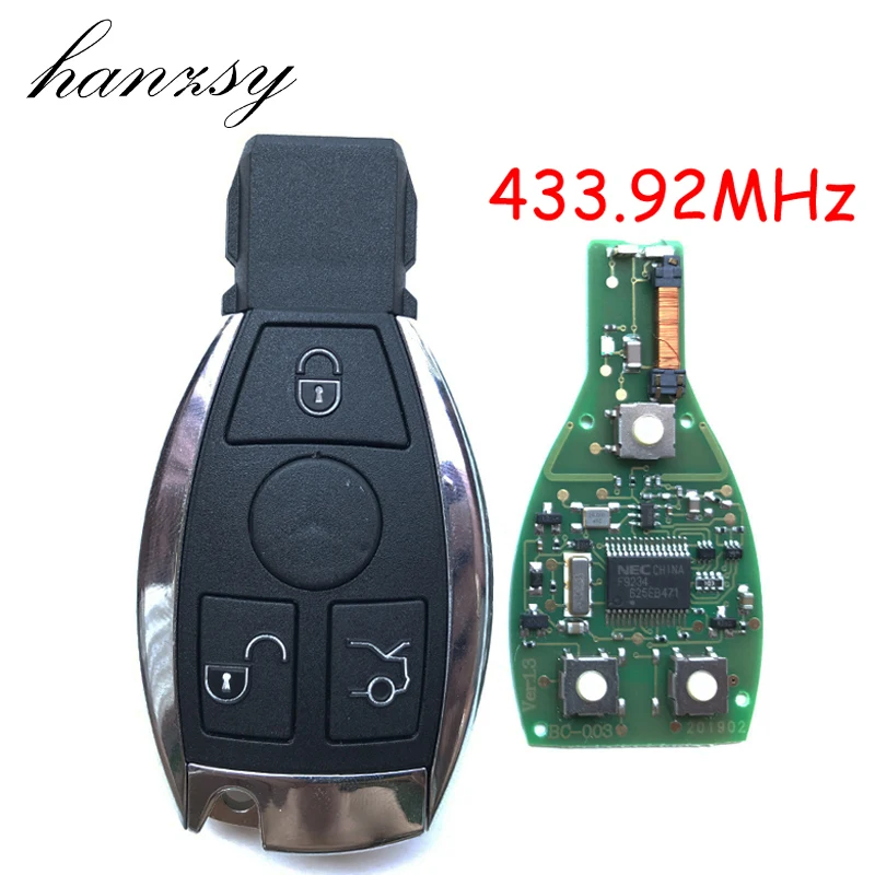 

3 Buttons Car Smart Control Remote Key For Mercedes Benz 2000+ Support NEC and BGA 433.92MHz With Uncut small blade