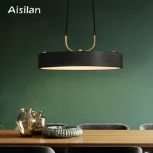 Aisilan минималистичный светодиодный подвесной светильник в скандинавском стиле, цилиндрический современный подвесной светильник для столовой, кафе-бара