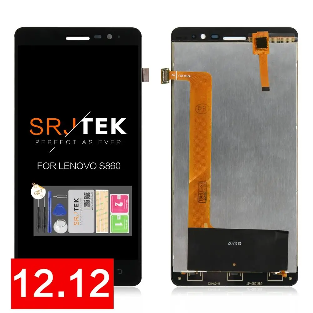 5,3 ''1280x720 дисплей для lenovo S860 ЖК сенсорный экран дигитайзер для lenovo S860 дисплей запасные части