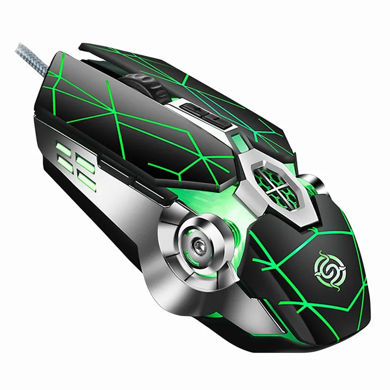 USB Wired Game Mouse Rechargeable 4000DPI LED Lights Gaming Work Mice For PC Laptop|Мыши| |