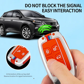 Copertura della protezione del telecomando della cassa chiave dell'automobile in lega di zinco per Land Rover Range Rover Sport Evoque Velar Discovery 5 2018 2019 2020 5 Copertura della protezione del telecomando della cassa chiave dell'automobile in lega di zinco per Land Rover Range Rover Sport Evoque Velar Discovery 5 2018 2019 2020 - Copertura della protezione del telecomando della cassa chiave dell automobile in lega di zinco per