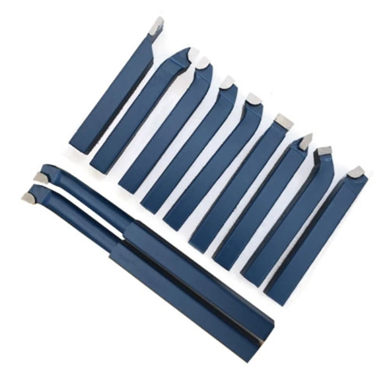 

11x Carbon Steel Lathe Tools Kit Bits For Lathe Cutting Tool Turning 12*12MM New