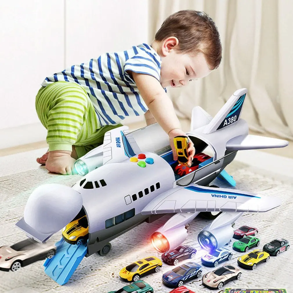 

Toy Aircraft Music Story Simulation Track Inertia Children'S Toy Aircraft Large Size Passenger Plane Kids Airliner Toy Car