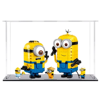 

3mm Thickness Building Block Acrylic Display Box for Minions 75551 (No Model) Personal Collection - Black Bottom