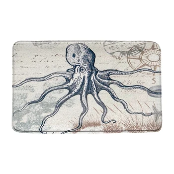

Bathroom Floor Mat Non-slip 50x80cm Cute Funny Dog octopus Printed Rug Home Bath Mat Toilet Carpet kitchen Carpet