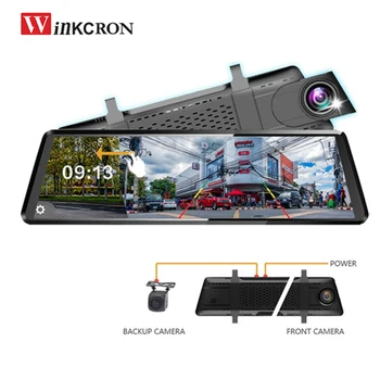 

10" Car Rearview Camera DVR Camera Dual Lens Dash Cam Video Recorder Registrator DVR Camera Full HD 1080P 170 degree Lens