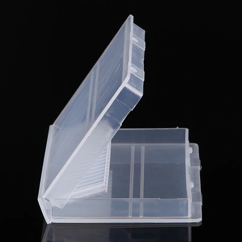 Прозрачный 20 слотов коробка для хранения для ногтей сверла стенд держатель файлов Контейнер Чехол Дисплей Органайзер акриловый Маникюрный Инструмент