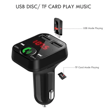 

Wireless Bluetooth Handsfree FM Transmitter Car Player Dual USB Charger 1PC