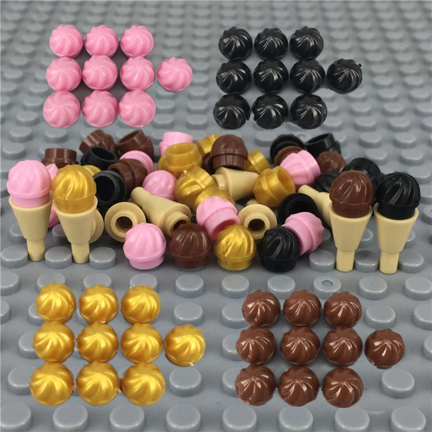 MOC Bricks Legoings City Food Series Food Dessert Ice Cream Cake Building Blocks Figures Accessories DIY Kids Gifts Kids Toys (8)
