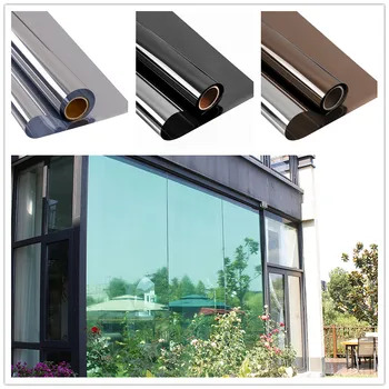 

SUNIE Sticker One Way Mirror Window Film Office Factory Privacy Mirror Film Summer Anti-UV 80cmX200cm(31.5inchX78.7inch) Decor