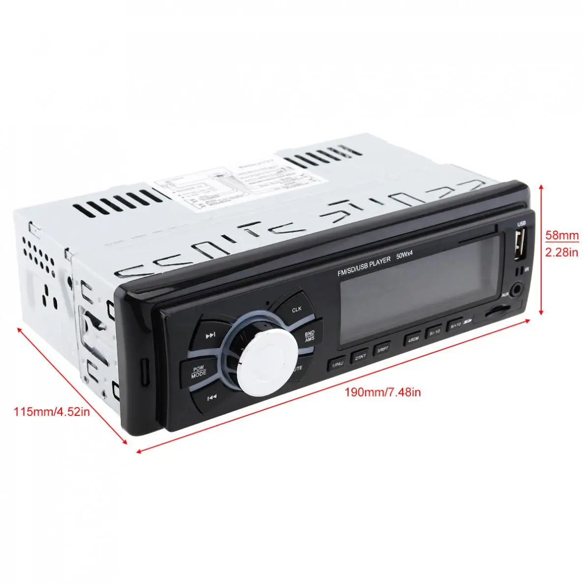 12V стерео автомобильное радио авто MP3 аудио воспроизведение плеер Поддержка USB SD