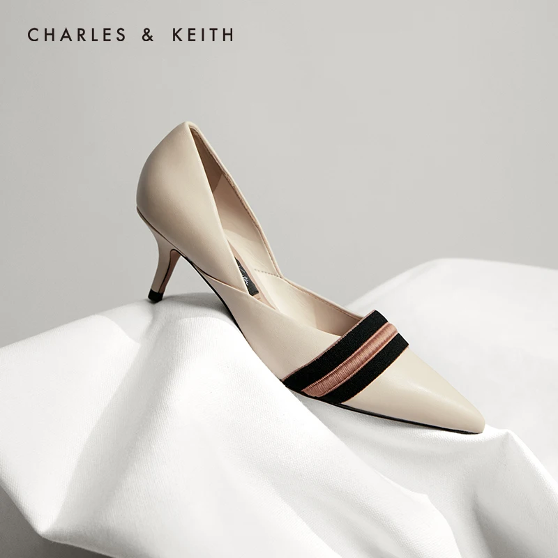 CHARLES＆KEITH Новинка на Осень 20202020SL1 60360228Женские туфли Острый Носок Высокoм