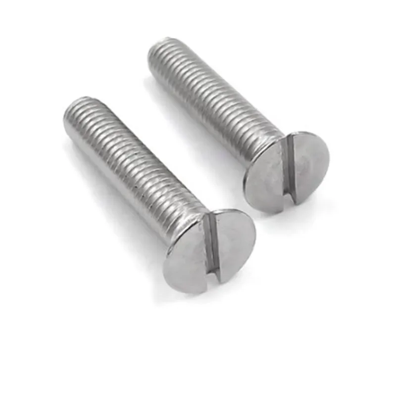 10/50pc M1.6 M2 M2.5 M3 M4 M5 M6 304 A2-70 stainless steel GB68 Metric Threaded Slotted Flat Countersunk Head Machine Screw Bolt