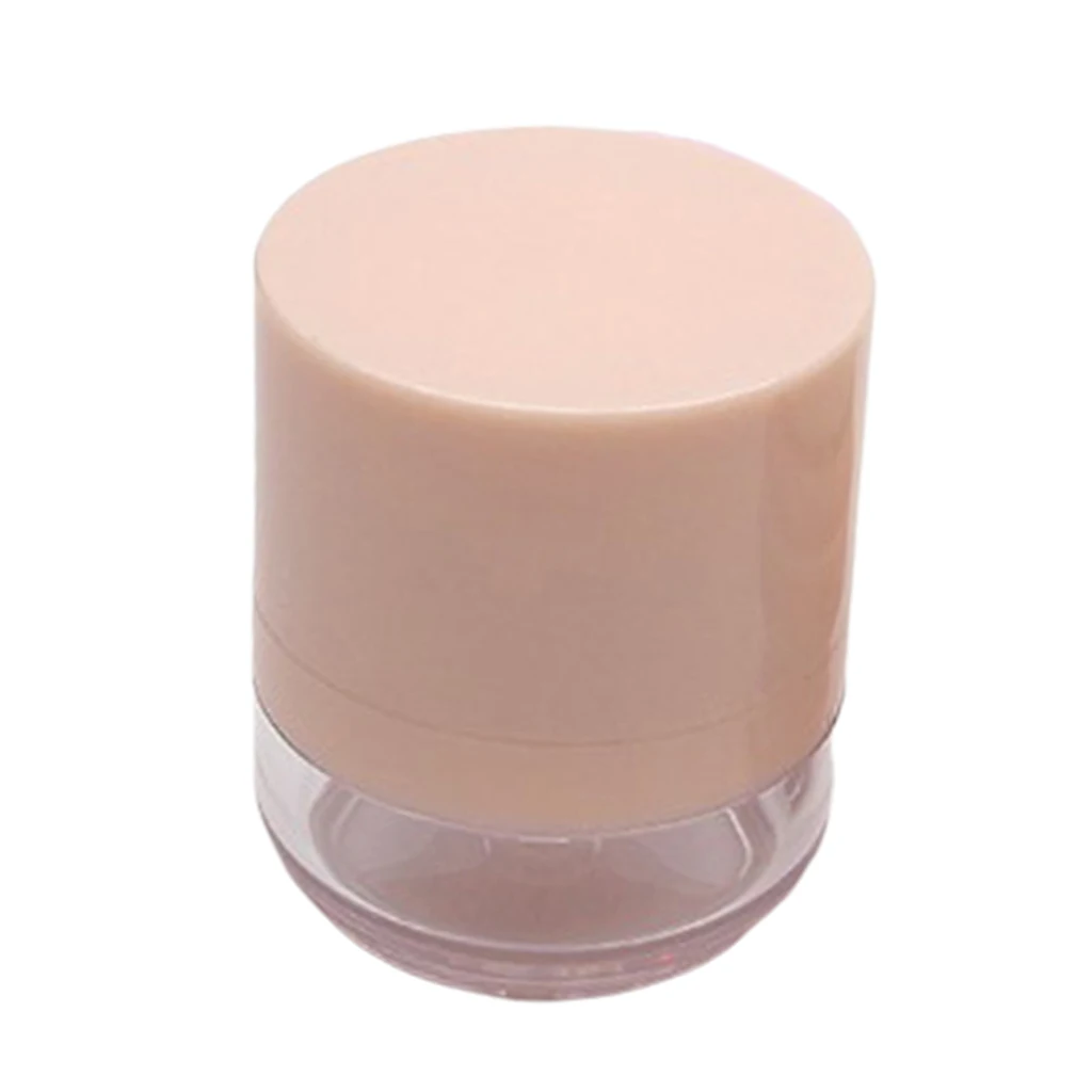 5G Plastic Empty DIY Makeup Loose Powder Case Cosmetic Blush Container Box with Puff - Pink