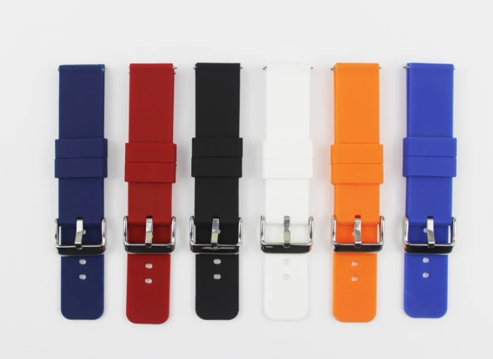 18 мм 20 мм 22 мм силиконовый ремешок для huawei/Withings/samsung Galaxy/gear s3/Amazfit Bip Смарт часы замена Широкие ремешки
