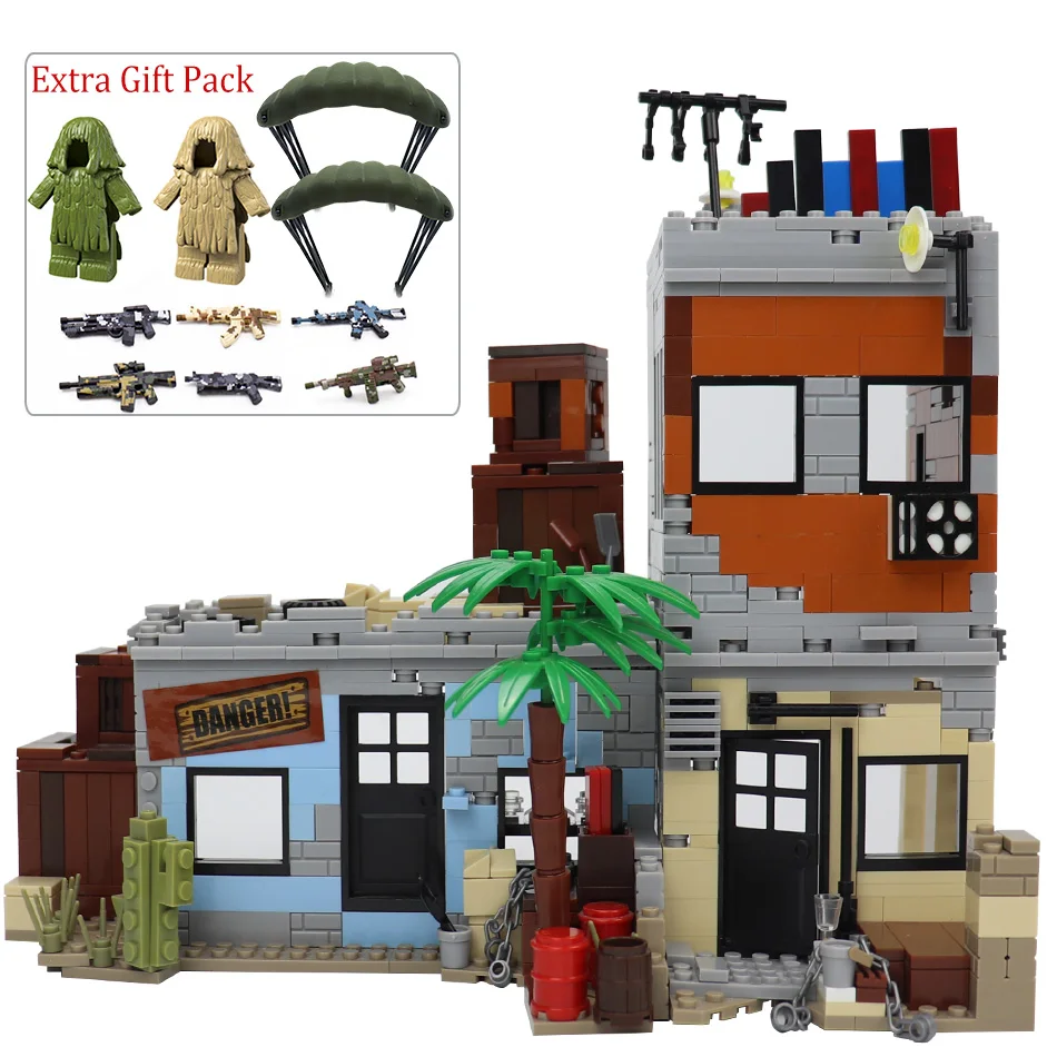 

912PCS Military Battlegrounds Bricks SWAT Army Soldier Figures Weapon Gun Compatible legoed PUBG Building Blocks Set Kids Toys