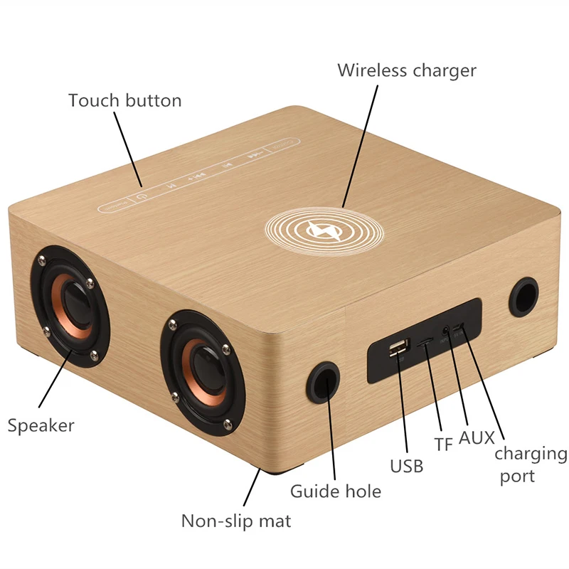 Q5A Retro Wood Multi-Function Bluetooth Speaker