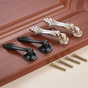 

2Pcs Antique Cabinet Handles Furniture Drop Pull Handle Knobs Kitchen Drawer Cupboard Chinese Ring Pull Handles Knobs