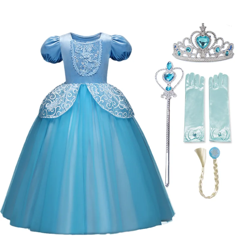 Girls Halloween Costume Cosplay Princess Dress For Kids Carnival Party Fancy Dress Up Children Disguise Clothes 4-10Years