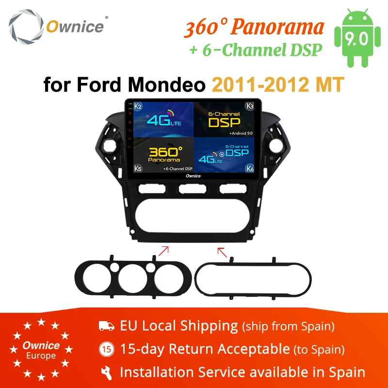 Ownice 10 1 &quotAndroid 9 0 Восьмиядерный автомобильный Радио K3 K5 K6 для Ford Mondeo 2011 2012 GPS аудио