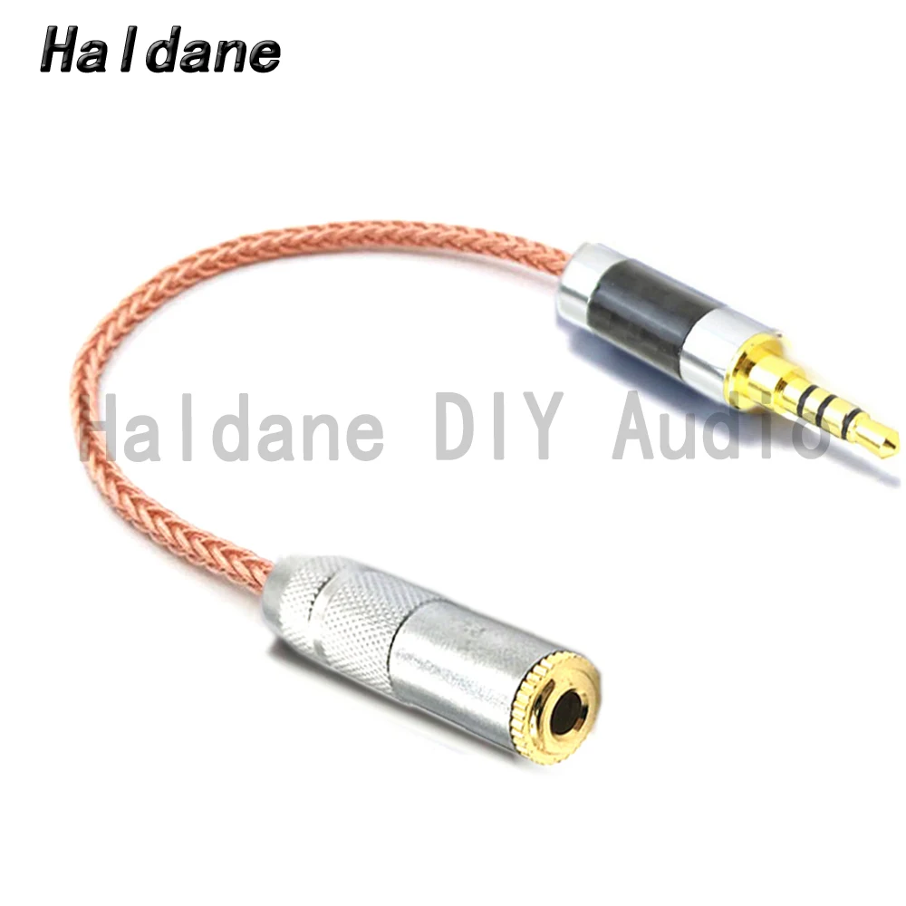

Haldane 3.5mm TRRS Balanced Male to 3.5mm Stereo 3pole Female OCC Single Crystal Copper Audio Adapter Cable 3.5 Connector Cord