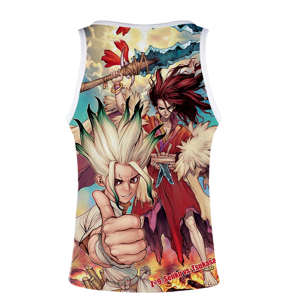 Dr. stone, 3D Рисунок, уличная мода, жилет, уличная одежда, мужская летняя уличная одежда, высокое качество, повседневный жилет без рукавов, новинка