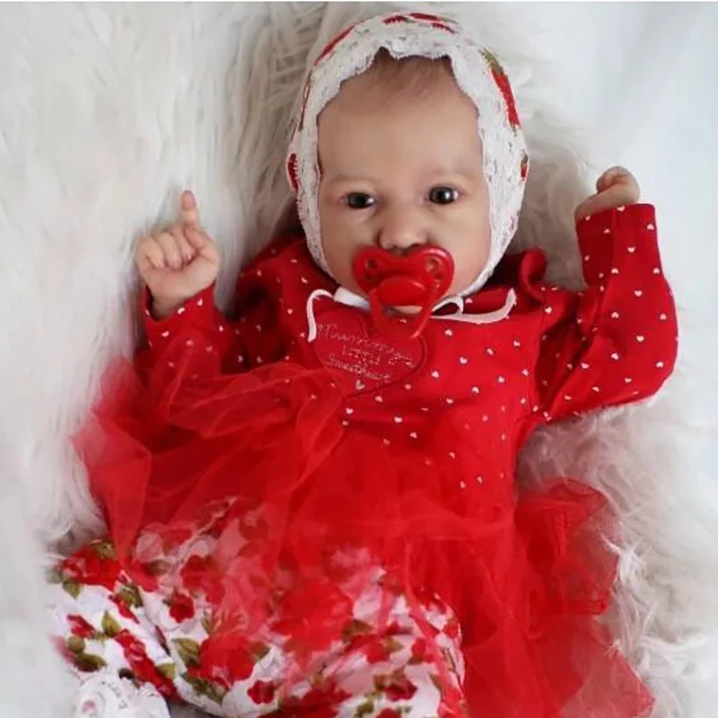 22 дюймов Reborn Baby Doll реалистичные 55 см полностью силиконовые куклы для младенцев игрушки для детей ручной работы Bonecas игрушки рождественские подарки
