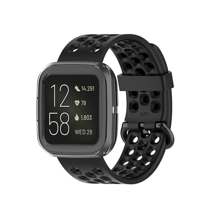 Полузащитный Чехол для Fitbit Versa 2 Fundas ремешок ТПУ водонепроницаемый чехол для часов Защита экрана для Fitbit Versa 2 Смарт-часы