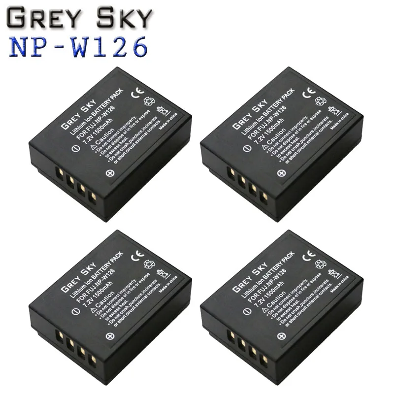 4 battery 2 шт. NP-W126 NP W126 Камера Батарея+ ЖК-дисплей Зарядное устройство для ЖК-дисплея с подсветкой Fujifilm X-T20 XT20 X100F X-H1 XH1 X-A5 XA5 X-A20 XA20 X-E3 XE3 X-T3 XT3 - Цвет: 4 battery