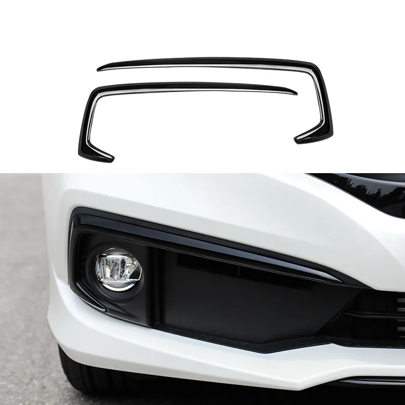 Lsrtw2017 углеродное волокно abs передняя противотуманная фара украшение для honda civic 2016