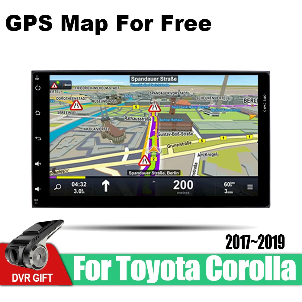 Автомобильный мультимедийный плеер на Android с GPS для Toyota Corolla 2017 2018 2019