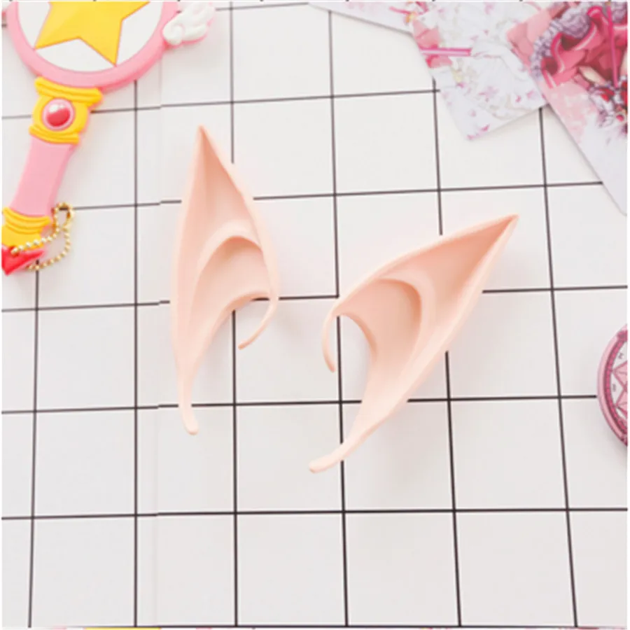 Halloween Party Supply Latex Soft Pointed Mysterious Angel Elf Ears Carnival Cosplay Accessories LARP Prosthetic Tips False ears