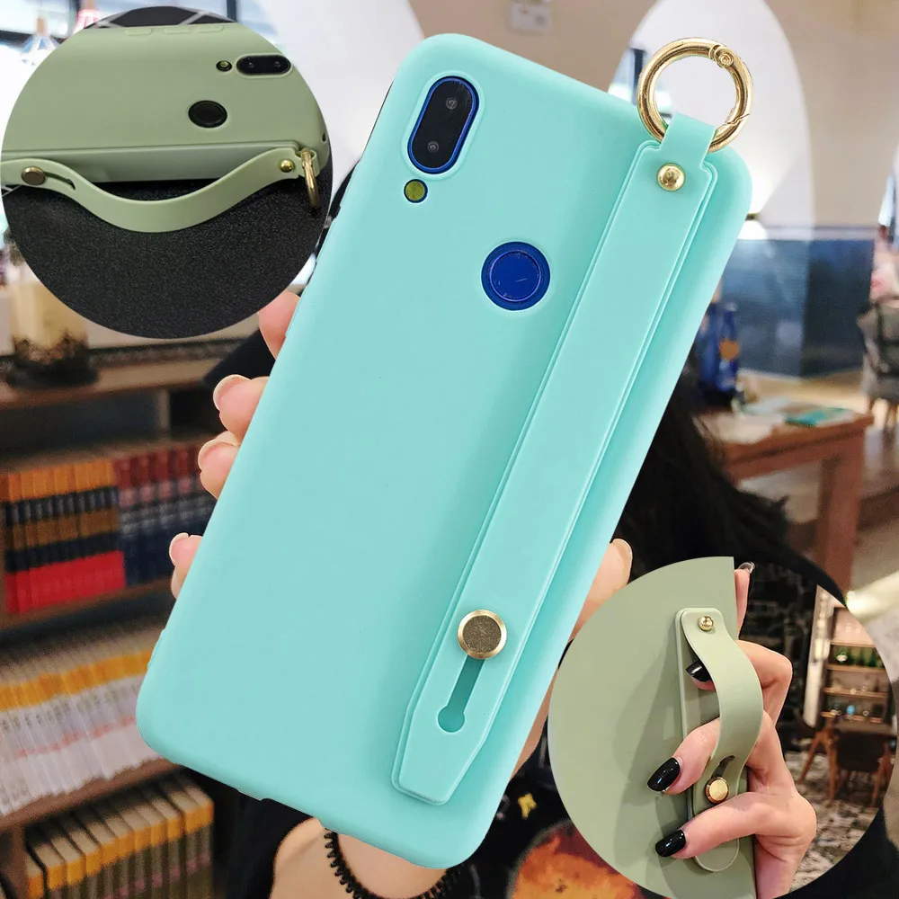 

Simple Wristband Phone Case for Redmi Note 7 Case Soft Candy Colors Case for Xiaomi MI8 MI9 MAX3 Redmi Note 5 Holder Case Conque