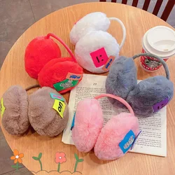 Inverno novo macio de pelúcia quente orelha muffs adulto crianças dos desenhos animados bonito emular coelho pele earmuffs menino menina ao ar livre proteção fria