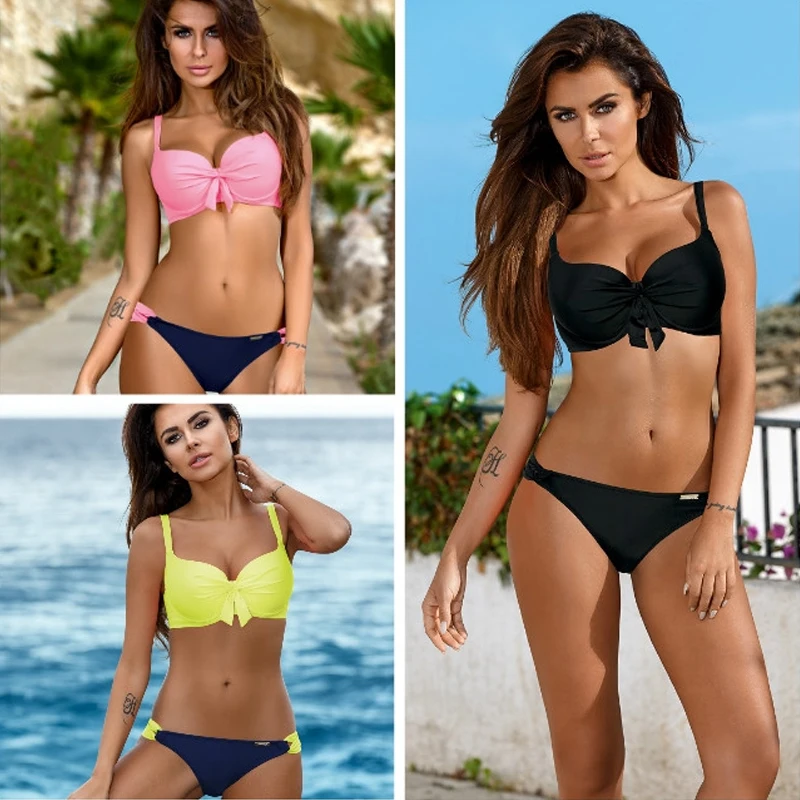 Сексуальная модель 2021 новинка женское модное бикини с лямкой на шее пляжная