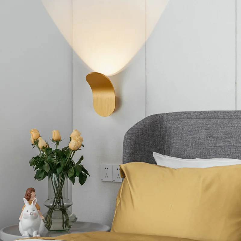 SANDIY Creative Wall Lamp Night Light For Bedside Bedroom Corridor Contracted Style Indoor Decoration Background Wall Lighting