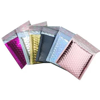

30Pcs Cosmetic Packaging Shipping Bubble Mailers bag gold Aluminum film Padded Shockproof Gift Bag Bubble Mailing Envelope Bags
