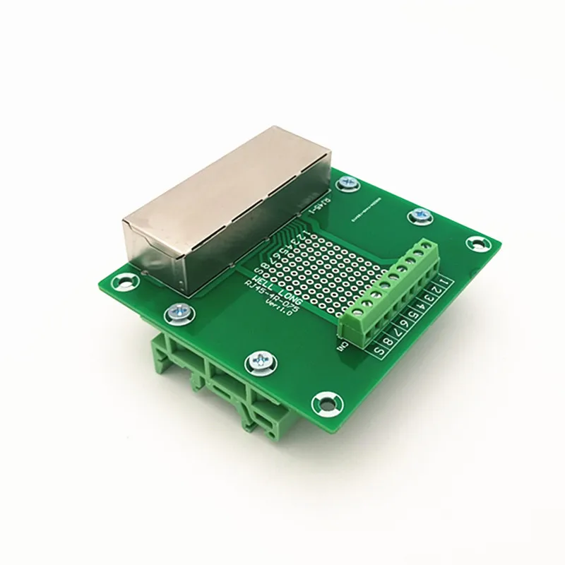 RJ45 8P8C под прямым углом Jack4-Way бусина Breakout Board, клеммный блок, разъем