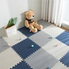 18 piezas de los niños bebé EVA juego de espuma rompecabezas alfombra blanco y negro cadena fitness piso alfombra y los niños alfombra ► Foto 1/4